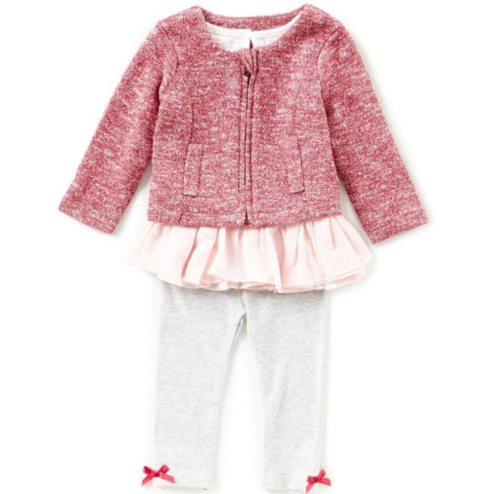 Starting Out 3 PC Jacket, Shirt, & Leggings Set, Pink, Gray, & Burgundy, NWT!!